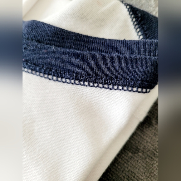 Lauren Ralph Lauren Womens Organic 100%Cotton 3/4 Sleeves Top White/Navy XL - Picture 10 of 16